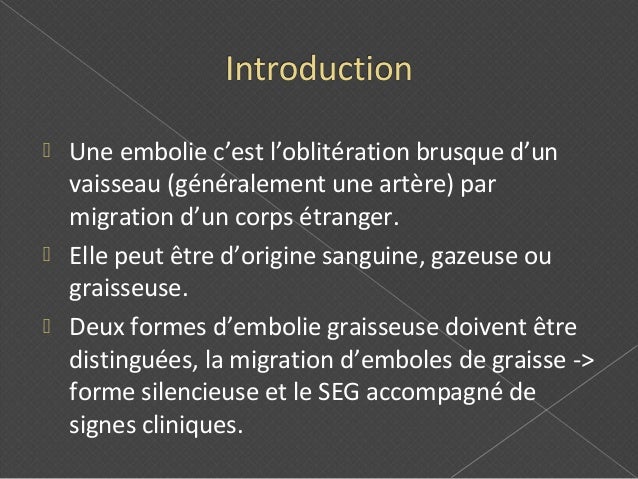 embolie graisseuse